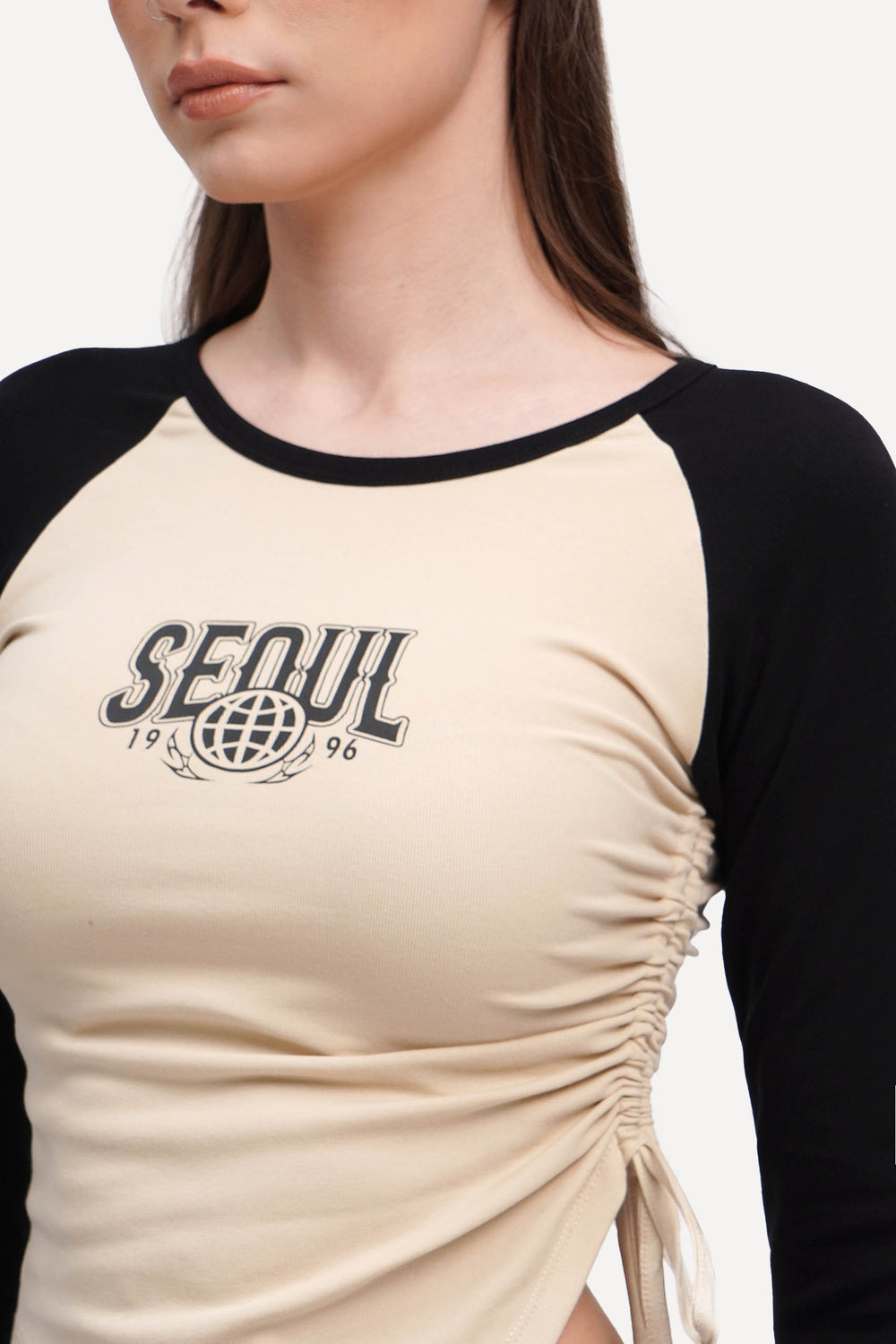 Asymmetrical Long Sleeves Slim T-Shirt