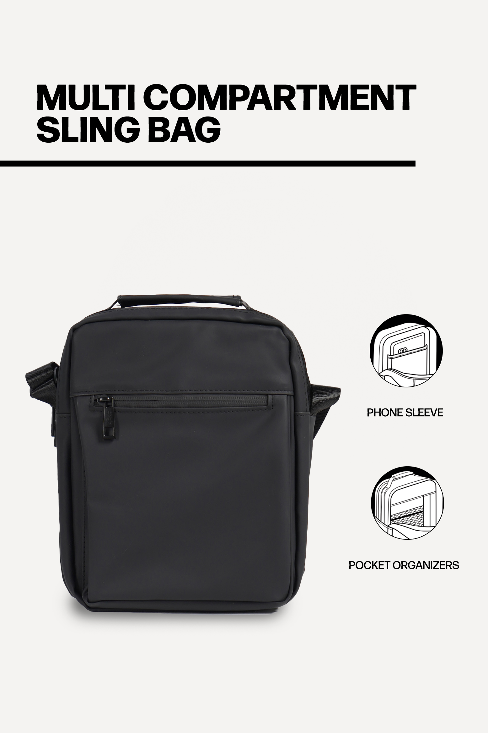 Sling bags with multiple compartments outlet