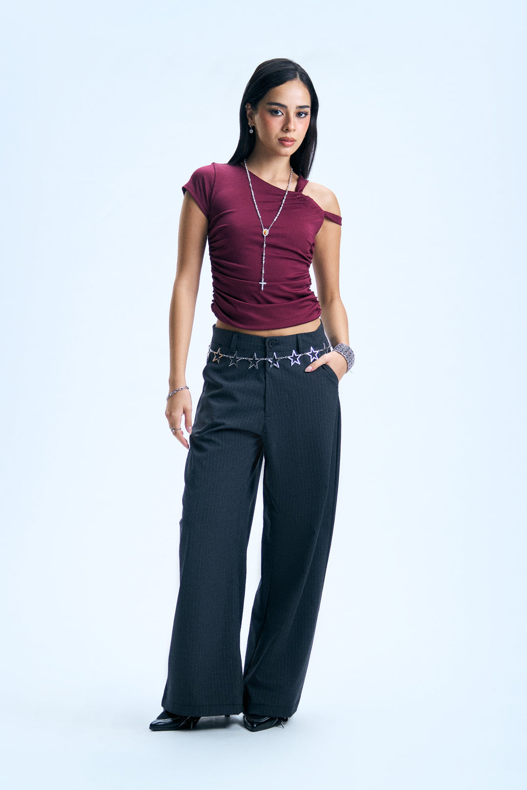 Twisted One-Shoulder Asymmetrical Top