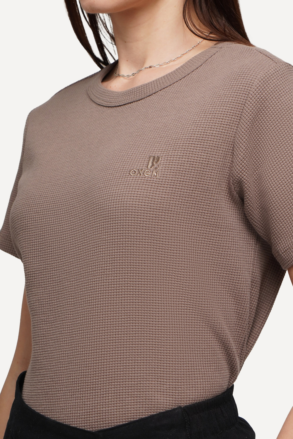 Waffle Knit Logo T-Shirt