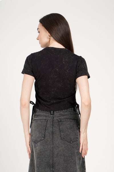 One Piece x OXGN Robin Overdye Side Ruched Baby Tee