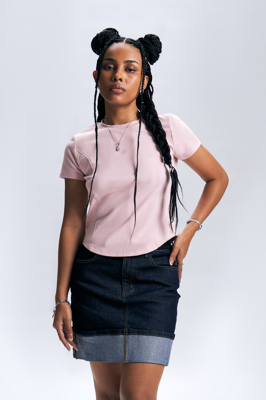 Panelled Slim T-Shirt