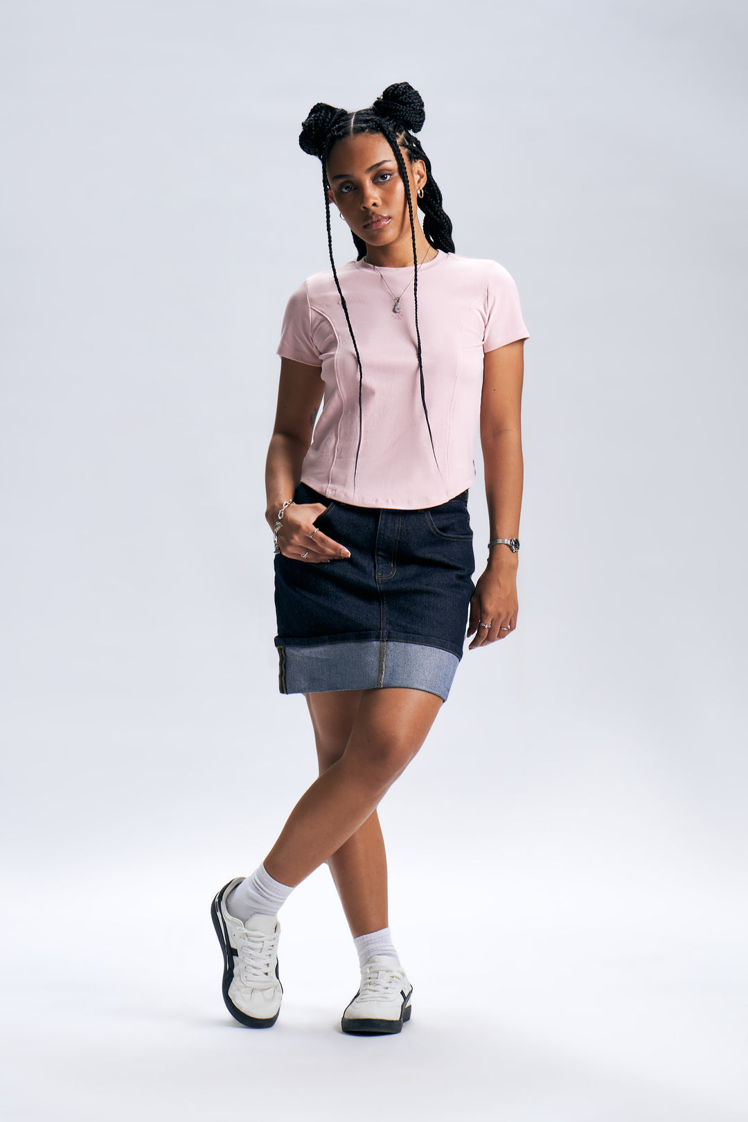 Panelled Slim T-Shirt
