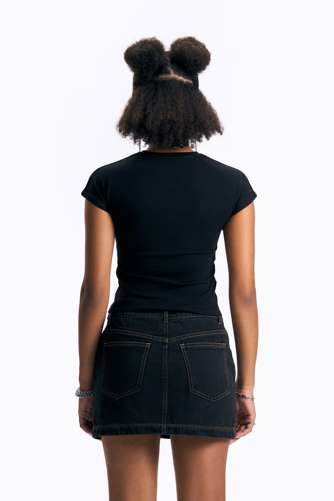 Capped Sleeve Slim T-Shirt