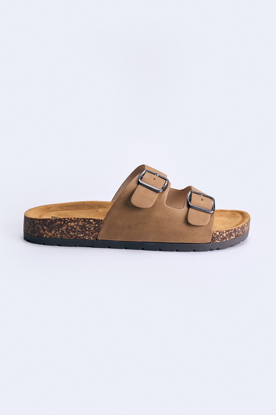 Men's Double Band Cork Sole Slides