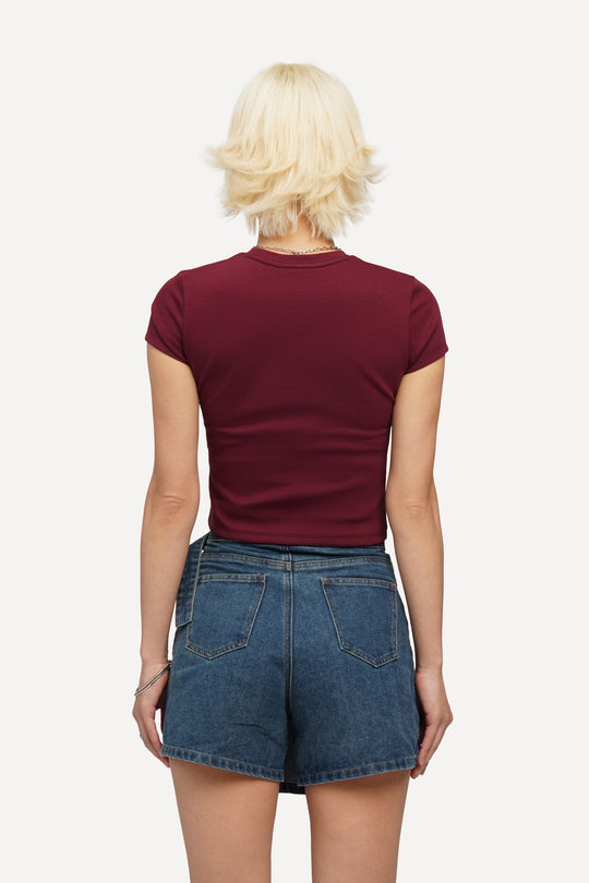 Graphic Slim Cropped T-Shirt