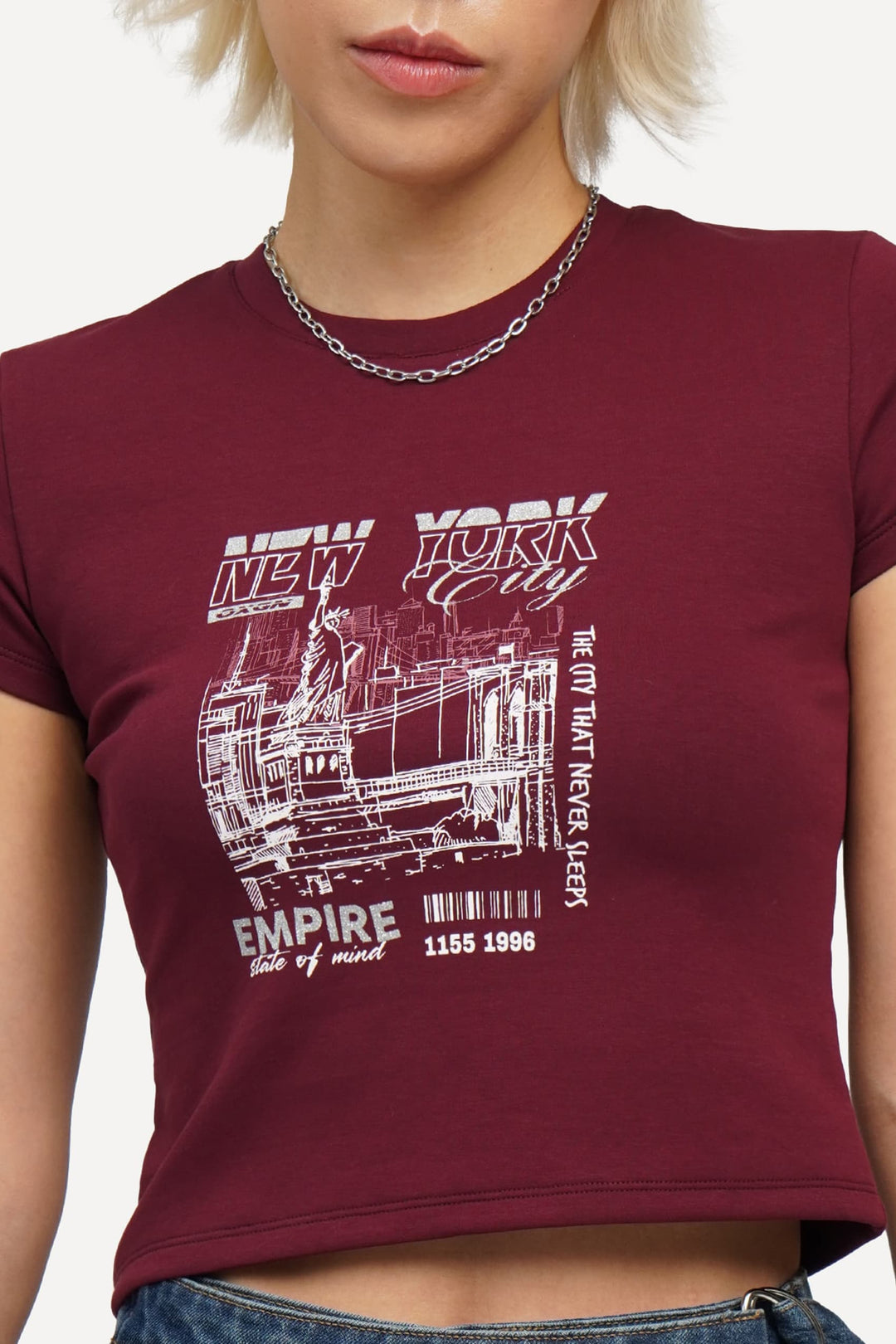 Graphic Slim Cropped T-Shirt
