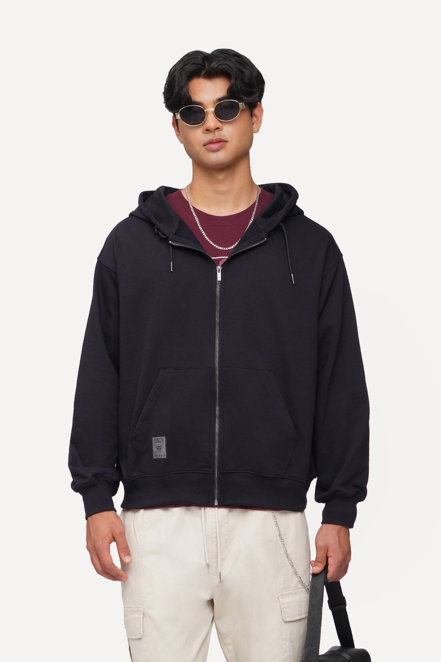 Graphic Zip-Up Hoodie – OXGN