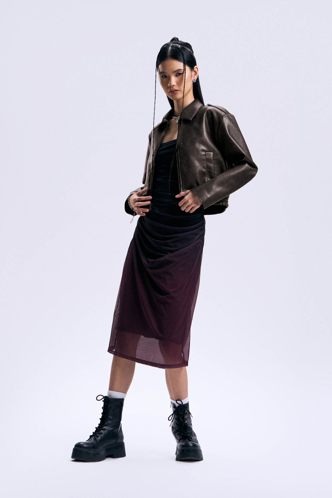 Cropped Leather Jacket