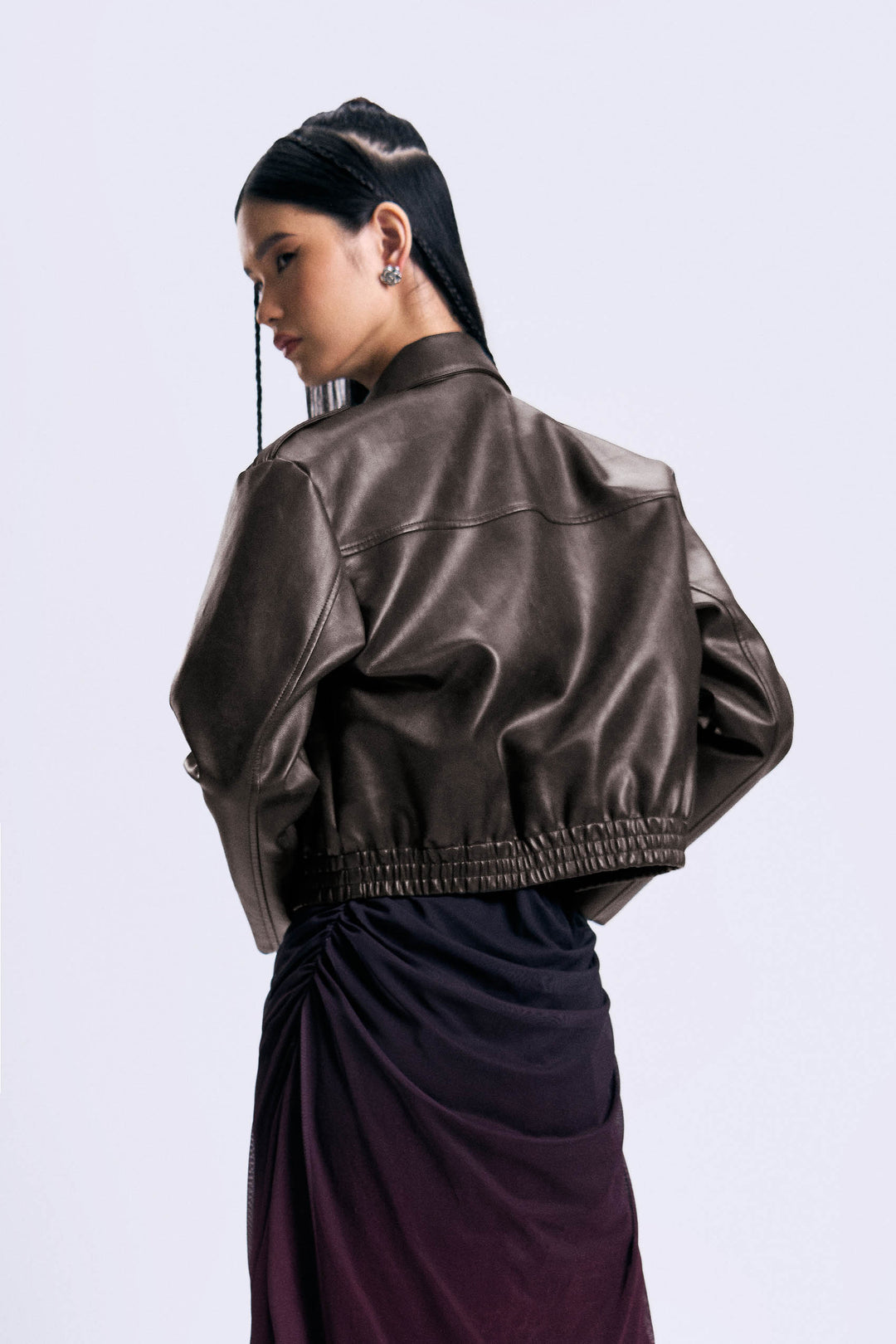 Cropped Leather Jacket
