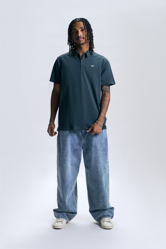 Zip-Up Polo