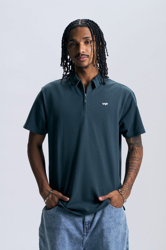 Zip-Up Polo