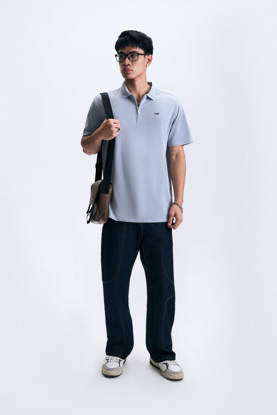 Zip-Up Polo