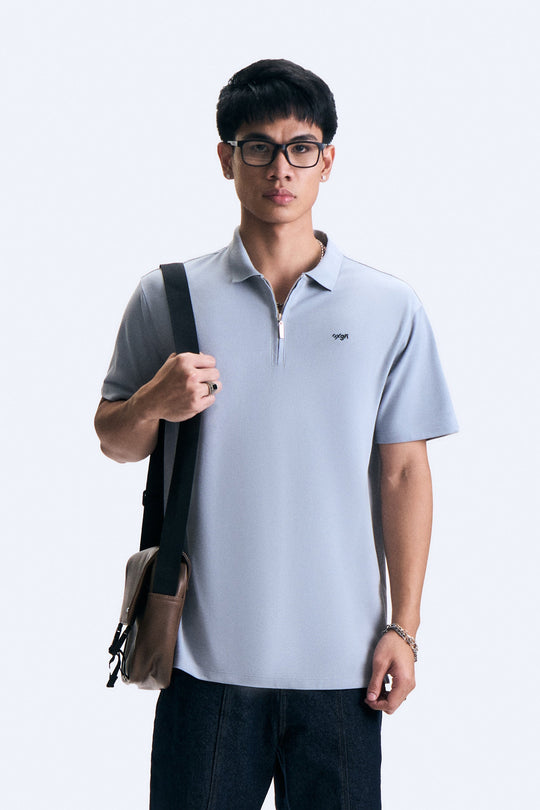 Zip-Up Polo