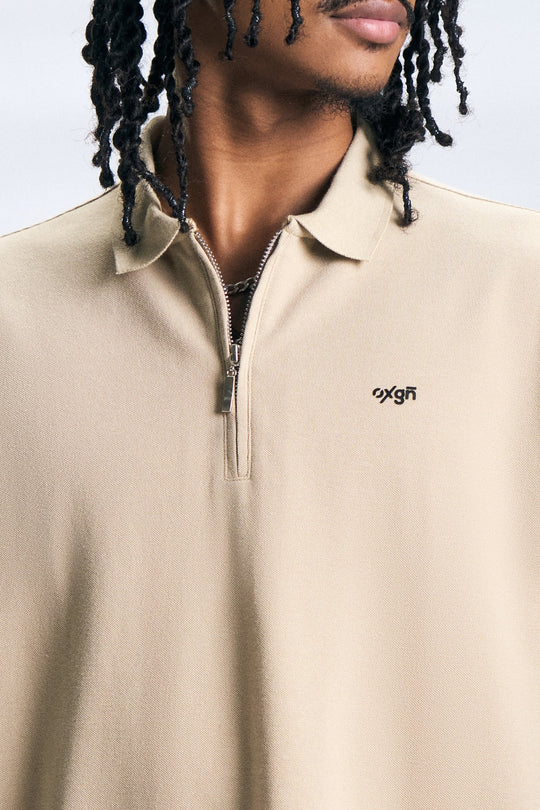 Zip-Up Polo