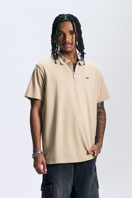 Zip-Up Polo