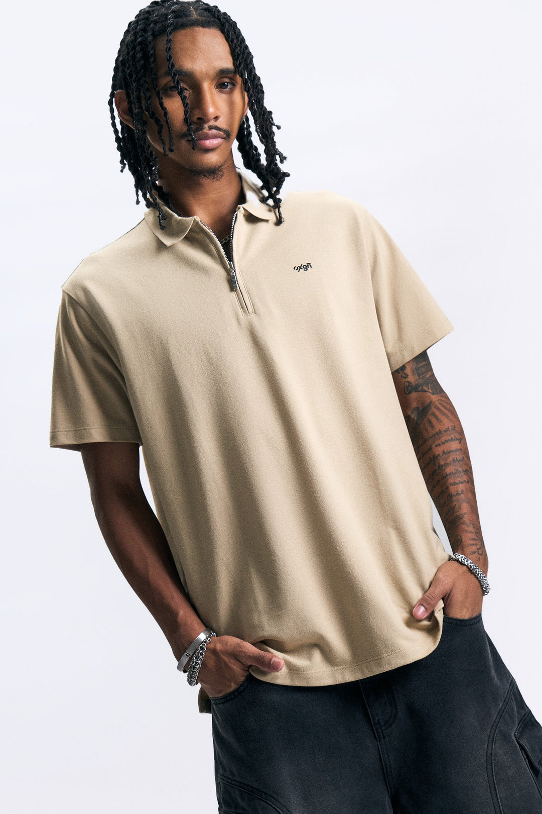 Zip-Up Polo