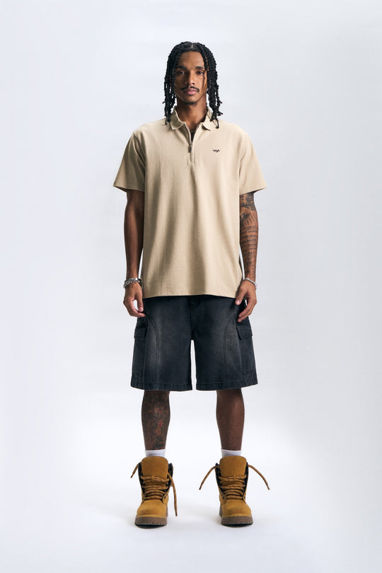 Zip-Up Polo