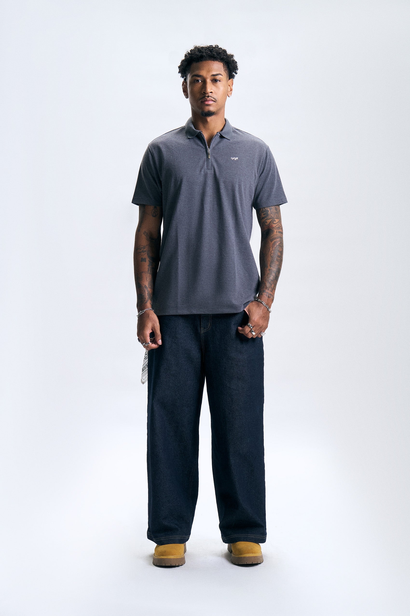 26SS ANCELLM L/S POLO GRAY サイズ2 L/S POLO(GRAY) – ANCELLM