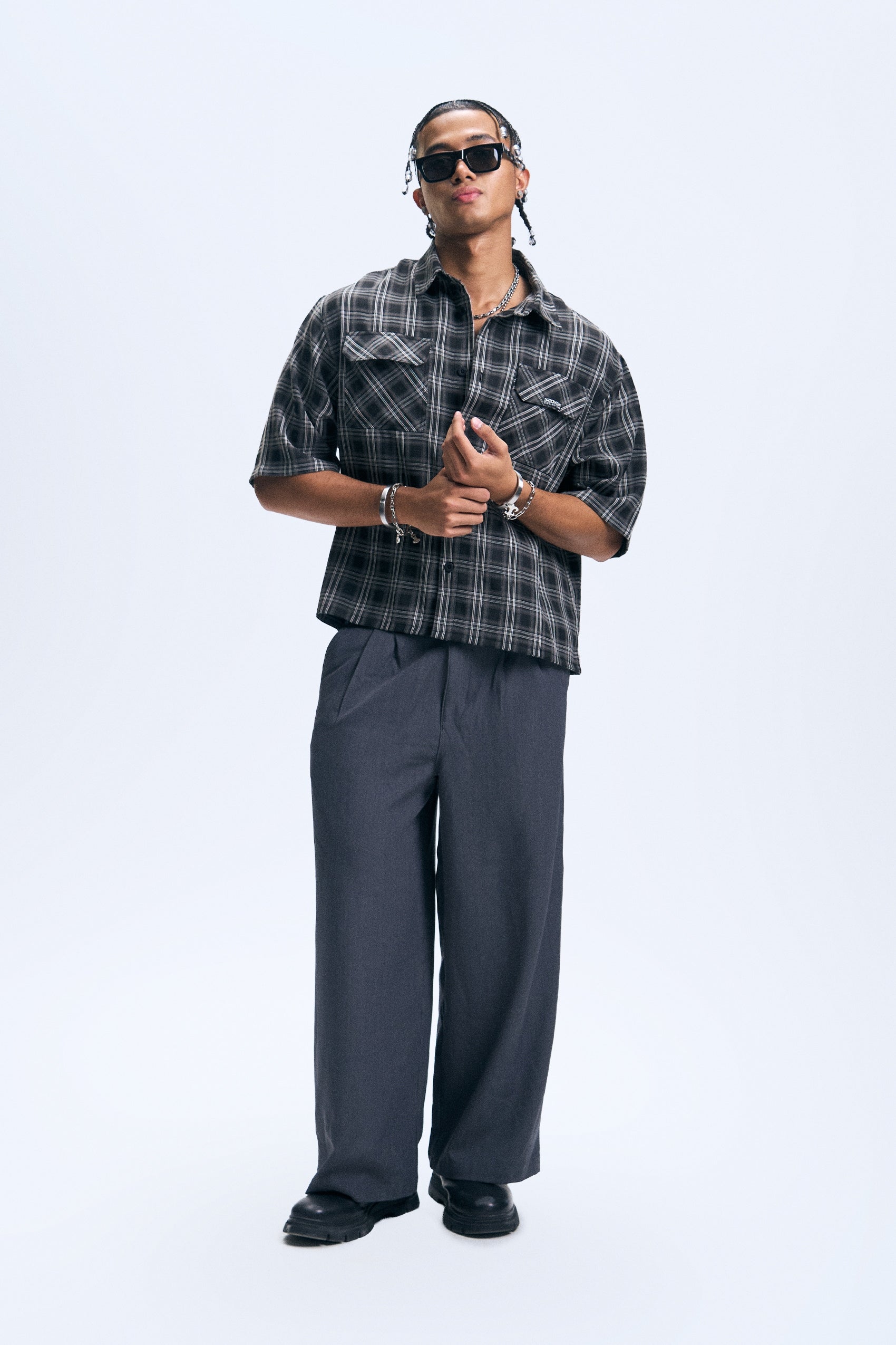 Plaid Cropped Shirt – OXGN