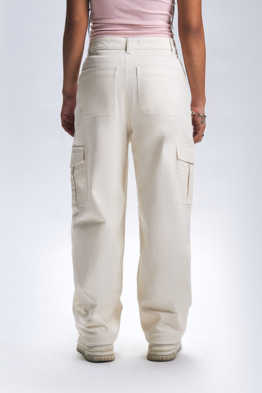 Cargo Twill Straight Trousers