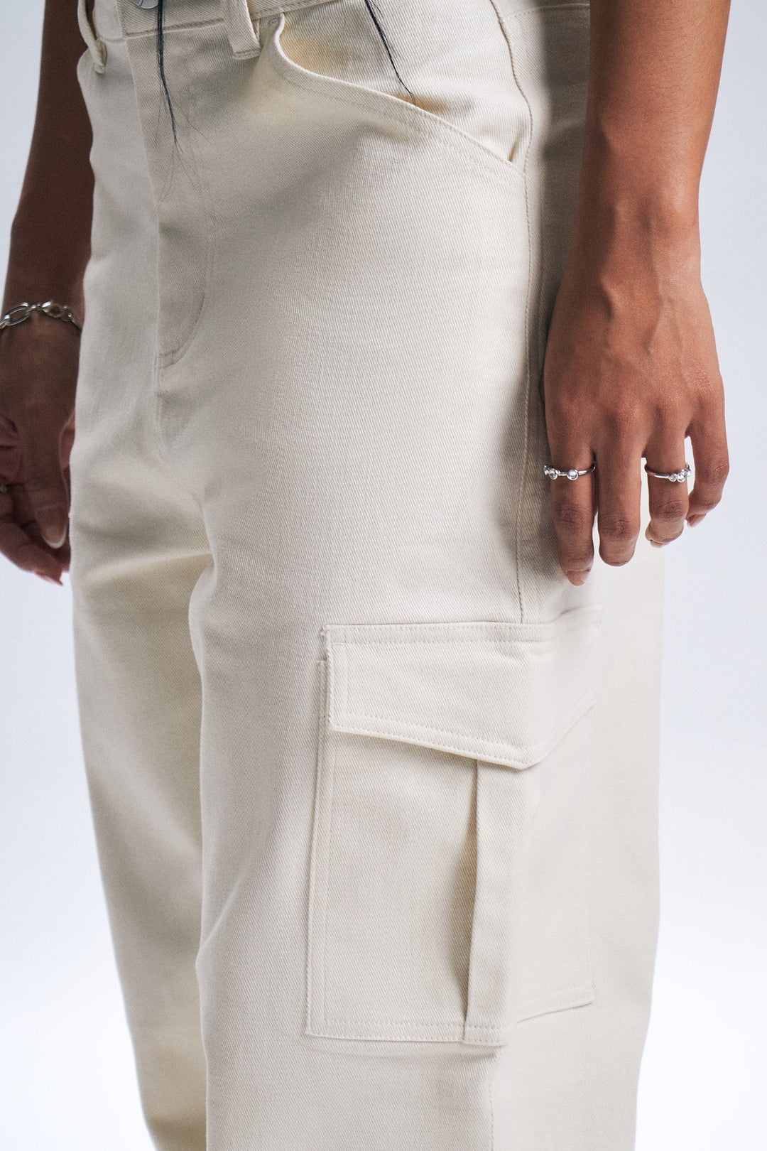 Cargo Twill Straight Trousers