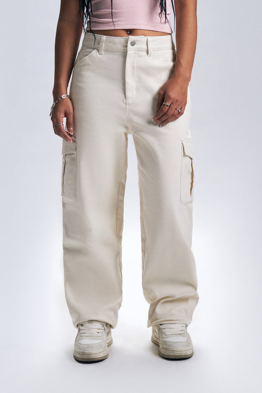 Cargo Twill Straight Trousers