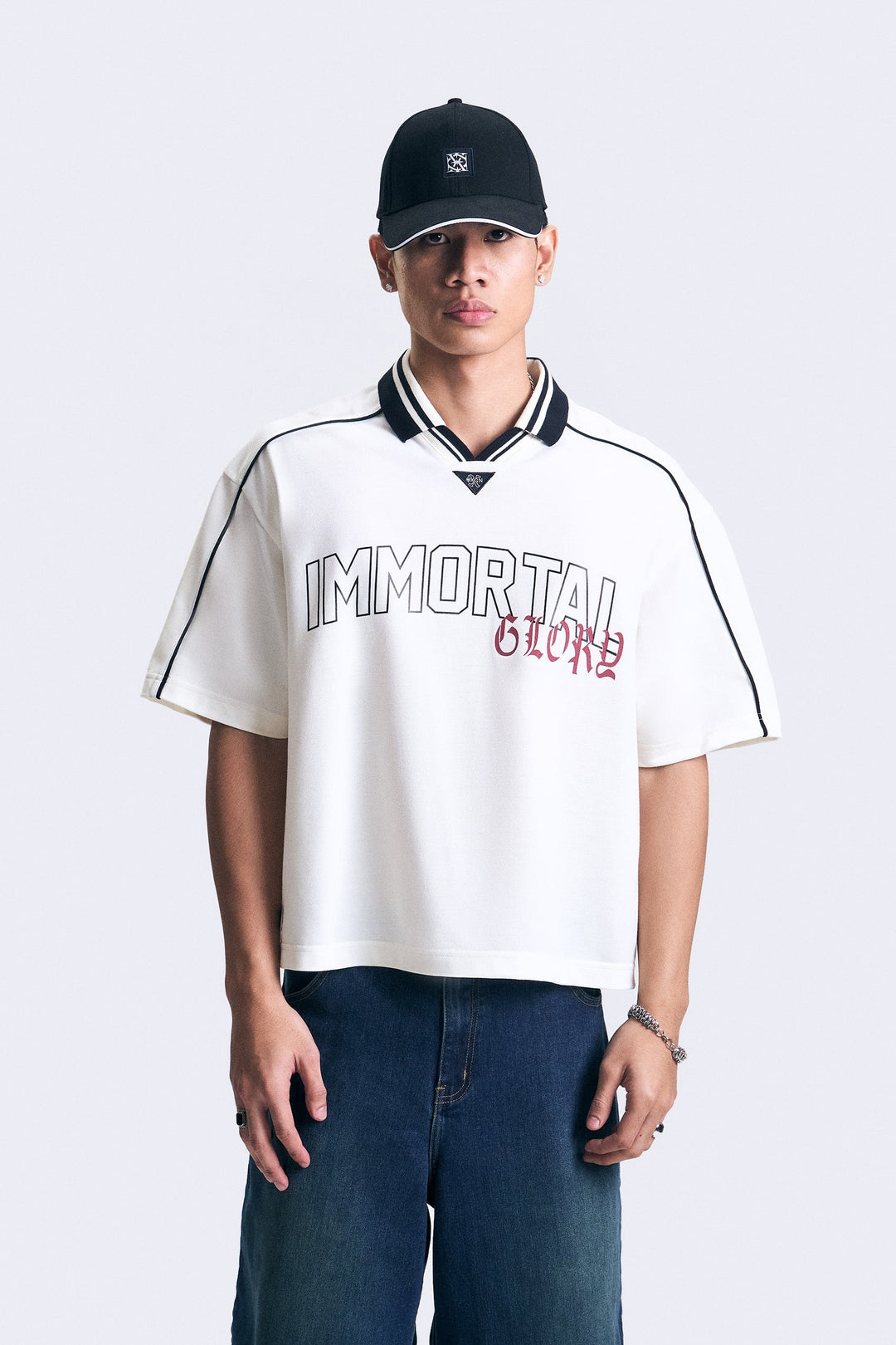 Graphic Boxy Polo