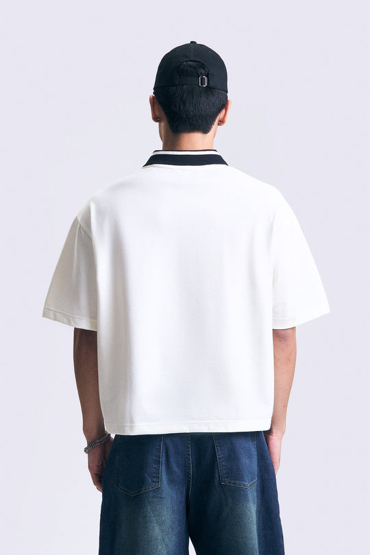 Graphic Boxy Polo