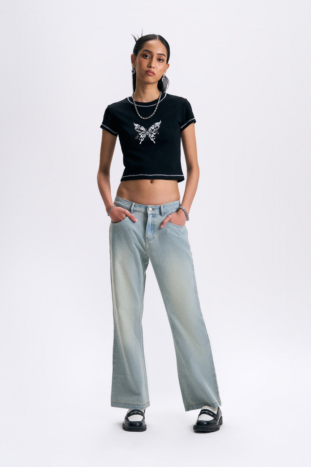 Graphic Slim Cropped T-Shirt