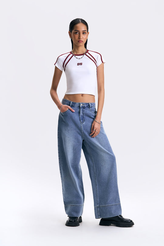 Raglan Slim Cropped T-Shirt