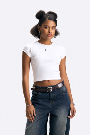 Raglan Slim Cropped T-Shirt