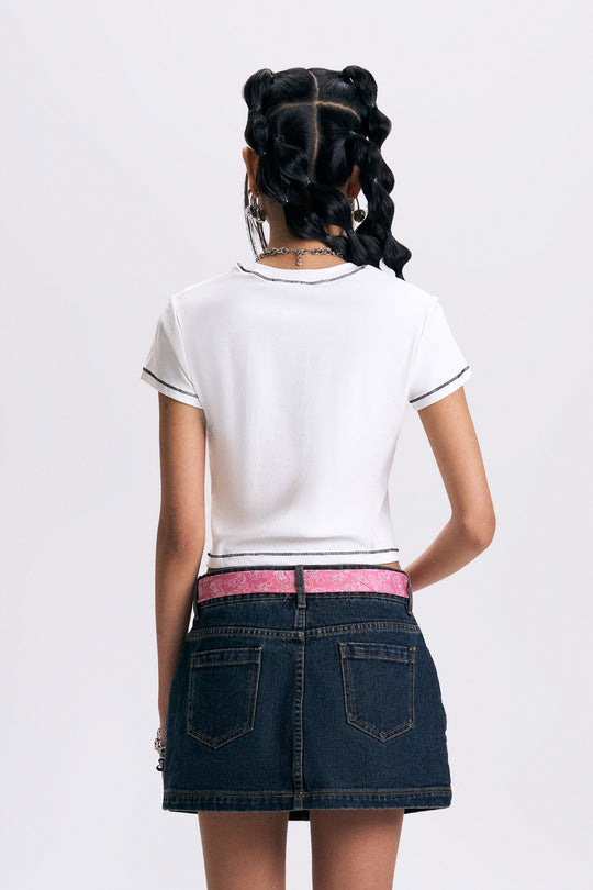 Logo Slim Cropped T-Shirt