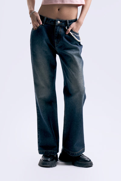 Washed Bootcut Jeans