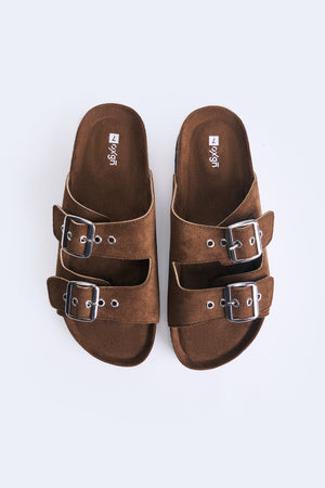 Ladies' Eyelet Double Band Slides