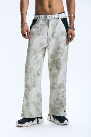 Washed Straight Pants