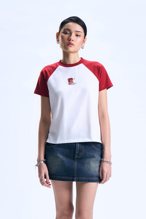 Raglan Graphic Slim T-Shirt