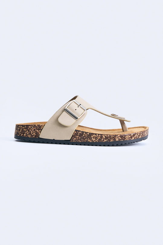 Ladies' Cork Sole Thong Slides