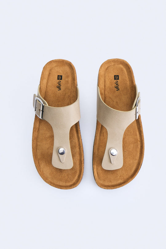 Ladies' Cork Sole Thong Slides