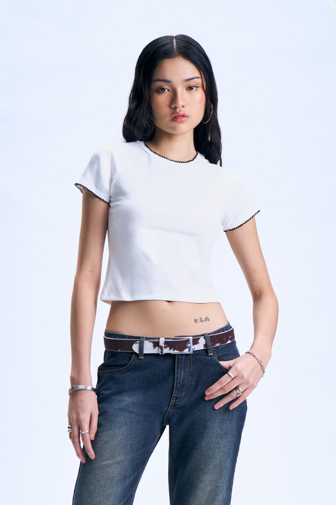 Basic Slim Cropped T-Shirt