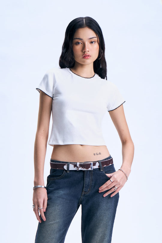 Basic Slim Cropped T-Shirt