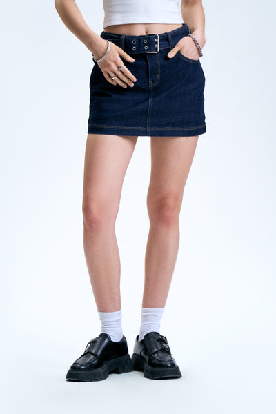 Micro Denim Skort