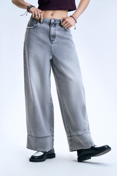 Distressed Wide Leg Jeans