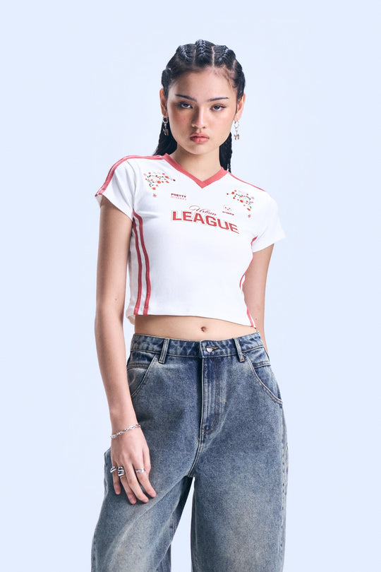 Graphic Slim Cropped T-Shirt