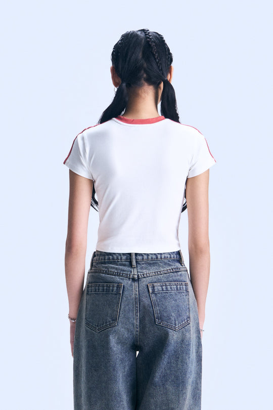 Graphic Slim Cropped T-Shirt