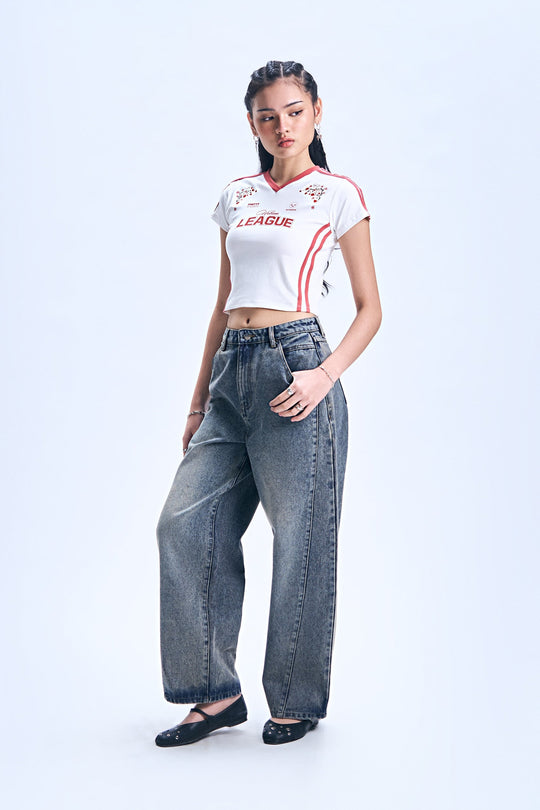 Graphic Slim Cropped T-Shirt