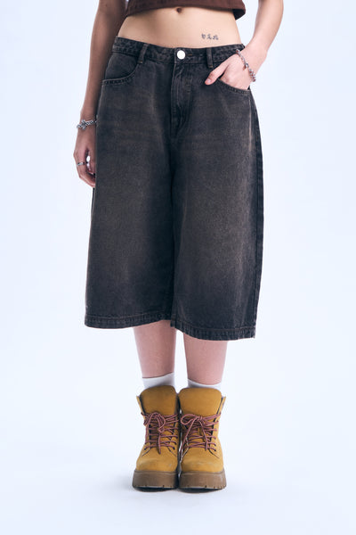 Washed Baggy Skater Shorts