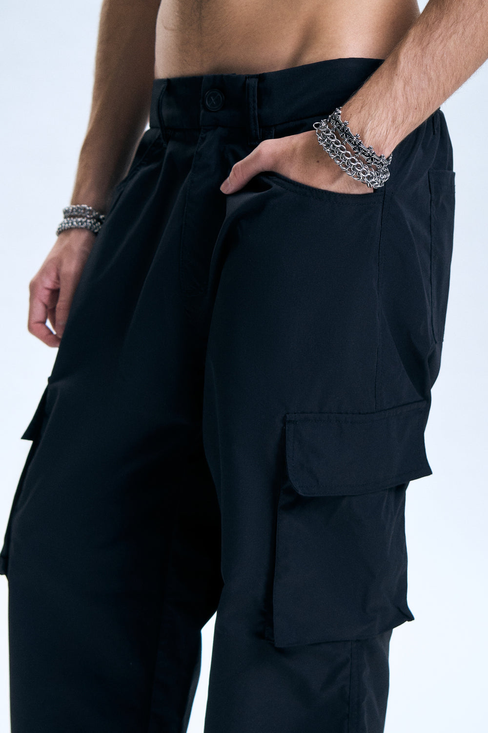 Nylon Ripstop Straight Cargo Pants