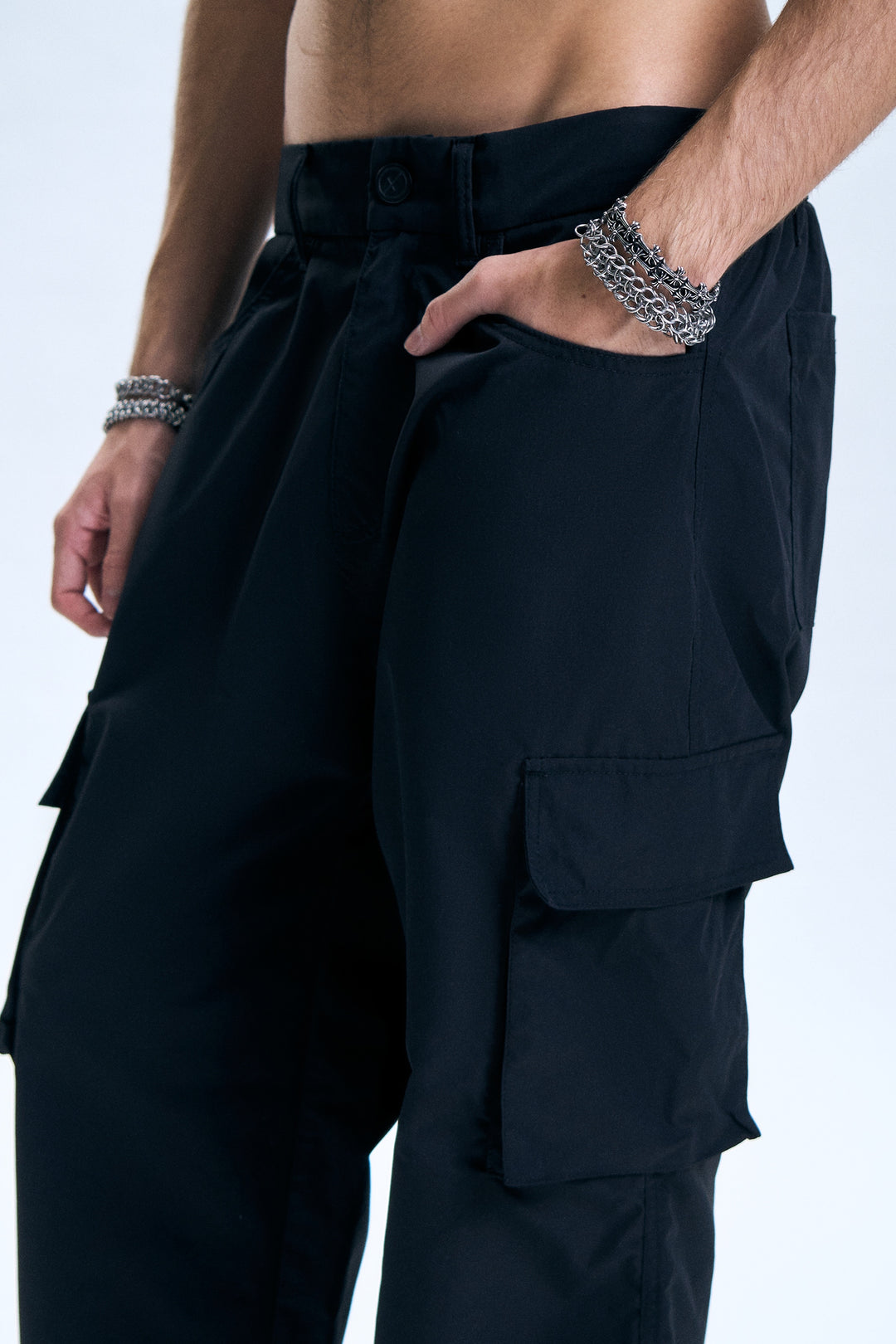 Nylon Ripstop Straight Cargo Pants