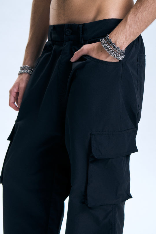 Nylon Ripstop Straight Cargo Pants